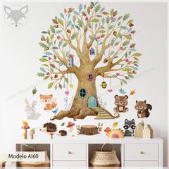 Modelo AI60 Bosque acuarela con animales - comprar online