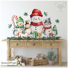 Modelo ESP110 Navidad Snowman - Little Dreamer Deco - vinilos decorativos infantiles