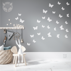 MT05D - Mariposas Blancas - Set de 4-6-8 cm