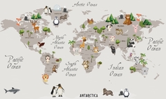 Modelo MUI05 Mapamundis tierra con animales - comprar online