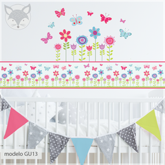 Guarda Flores Fucsia Lila y Celeste - Modelo GU13 - PROMO - 4 MTS