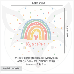 Modelo IRIS02 Arcoíris Agustina con Lunares - Little Dreamer Deco - vinilos decorativos infantiles