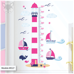 Modelo MD27 Nautico fucsia - Medida armado: 60 cm ancho x 100 cm alto