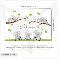 Modelo Pc24 Koala Family con nombre personalizado - Little Dreamer Deco - vinilos decorativos infantiles