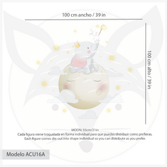 Modelo ACU16 Dreaming on the Moon - Little Dreamer Deco - vinilos decorativos infantiles