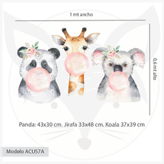 Modelo ACU57 Pink bubbles - Little Dreamer Deco - vinilos decorativos infantiles