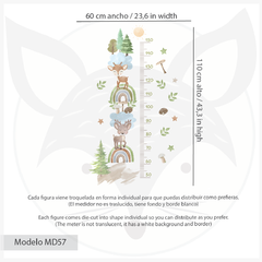 Modelo MD57 Bosque acuarela de Ciervos - Watercolor forest deers - Medida armado: 60 cm ancho x 100 cm alto - comprar online