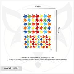 Modelo MT29 - estrellas con pattern a lunares colores vivos en internet