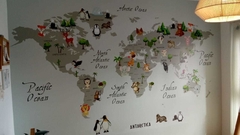 Modelo MUI05 Mapamundis tierra con animales - Little Dreamer Deco - vinilos decorativos infantiles