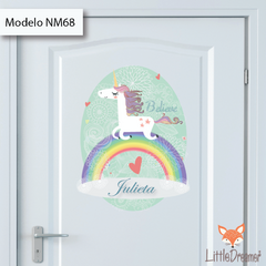 Modelo NM68 Unicornio y Arcoiris - 40x50 cm - comprar online