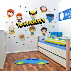 Vinilo Infantil Decorativo Personalizado X-Men con Nombre - Modelo PC84 - Little Dreamer Deco - vinilos decorativos infantiles