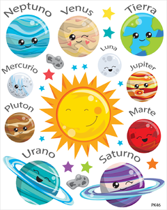 Modelo PK46 Planetas Sistema Solar - Medida Lamina 50x40 cm