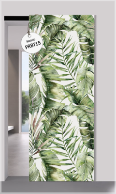 Modelo PRBT15 Hojas tropicales verticales fondo blanco