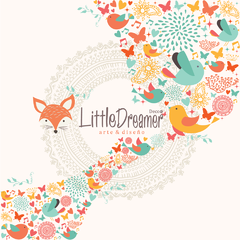 Modelo NOR06A PROMO! Unicorn & Rainbow 80x80 cm - Little Dreamer Deco - vinilos decorativos infantiles