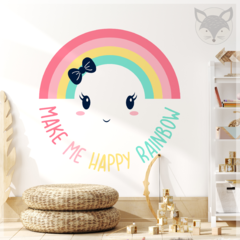 Modelo PS05 Happy rainbow arcoiris feliz - Little Dreamer Deco - vinilos decorativos infantiles