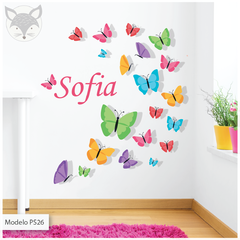 MODELO PS26 Mariposas con nombre personalizado - comprar online