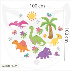 MODELO PS32 Dinoland - Dinosaurios - Little Dreamer Deco - vinilos decorativos infantiles