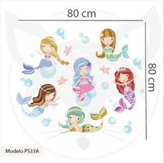 MODELO PS33 "THE LITTLE MERMAID" Sirenas - Little Dreamer Deco - vinilos decorativos infantiles
