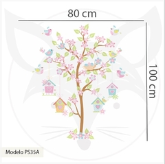 MODELO PS35 "BIRD HOUSE TREE" Arbol con flores y pajaros en internet