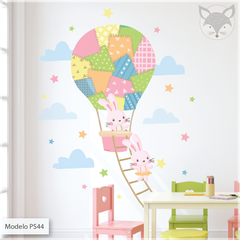 MODELO PS44 - Dream Big - Globo Conejos Nubes y Estrellas - comprar online