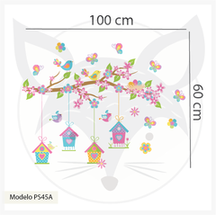 MODELO PS45 - Birds & Butterflies - Rama, flores, Pajaros y Mariposas - tienda online