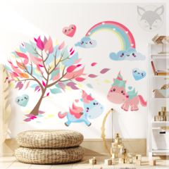 MODELO PS54 - Mundo Magico de Unicornios - Little Dreamer Deco - vinilos decorativos infantiles