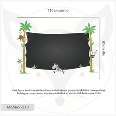 Modelo PZ10 pizarrón autoadhesivo lienzo palmeras - comprar online