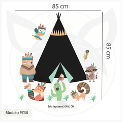 Modelo PZ30 pizarrón autoadhesivo carpa tipi nórdica - comprar online