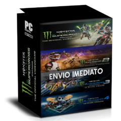 COMBO MONSTER ENERGY SUPERCROSS THE OFFICIAL VIDEOGAME 1, 2, 3 E 4 PC - ENVIO DIGITAL