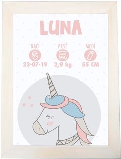 Cuadro personalizado Unicornio - comprar online