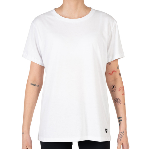 CAMISETA ALGODON ORGANICO ADULTO UNISEX MANGA CORTA MODELO BLANCO