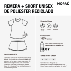 CONJUNTO REMERA OVERSIZE Y SHORT DE POLIESTER RECICLADO UNISEX. MODELO DESIERTO en internet