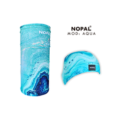 CONJUNTO DE CUELLO MULTIUSO Y GORRO MICROPOLAR PARA NIÑOS. MODELO AQUA