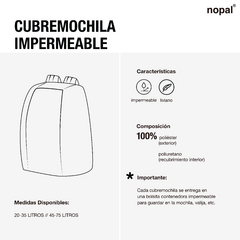 CUBREMOCHILA IMPERMEABLE AZUL en internet