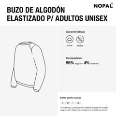 BUZO ALGODÓN ELASTIZADO UNISEX GRIS MELANGE - comprar online