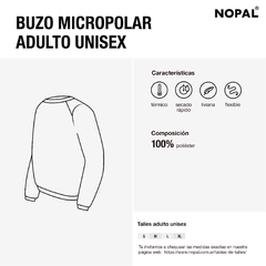BUZO MICROPOLAR UNISEX PIEDRA - tienda online