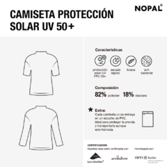 CAMISETA DE PROTECCIÓN SOLAR UV MANGA LARGA. MODELO SAFARI - comprar online