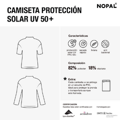 CAMISETA DE PROTECCIÓN SOLAR UV MANGA LARGA PARA ADULTO UNISEX. MODELO LAGO en internet