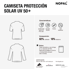 CAMISETA DE PROTECCIÓN SOLAR UV MANGA LARGA PARA ADULTO UNISEX. MODELO LAVA - comprar online