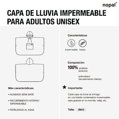 CAPA DE LLUVIA IMPERMEABLE ROSA - nopal