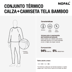 CONJUNTO BAMBOO DE CAMISETA Y CALZA UNISEX MARFIL - nopal