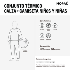 CAMISETA TÉRMICA PARA NIÑOS Y NIÑAS. MODELO OTOÑO - nopal