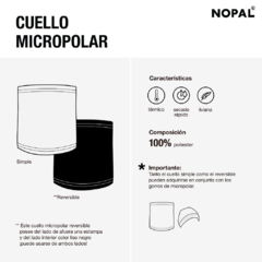 CUELLO MICROPOLAR REVERSIBLE. MODELO BAMBOO - nopal