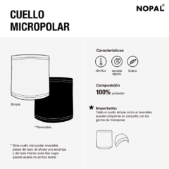 CUELLO MICROPOLAR SIMPLE. MODELO GRIS ACERO - nopal