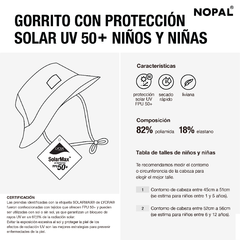 GORRITO PROTECCION SOLAR UV MODELO ALEGRIA - tienda online