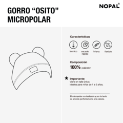 GORRO OSITO MICROPOLAR MODELO AQUA - tienda online