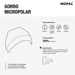 GORRO MICROPOLAR MODELO SILVESTRES - nopal