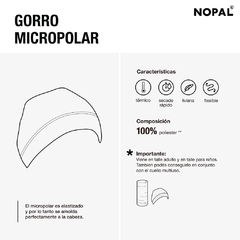 GORRO MICROPOLAR MODELO GRIS ACERO - comprar online