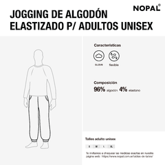 CONJUNTO JOGGING Y BUZO ALGODON ELASTIZADO UNISEX NEGRO - tienda online