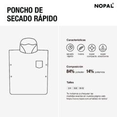 PONCHO DE SECADO RÁPIDO MODELO AQUA - tienda online